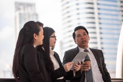 PR agency staffs working (illustration)