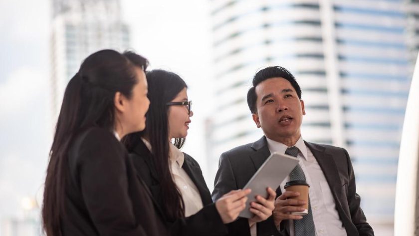 PR agency staffs working (illustration)