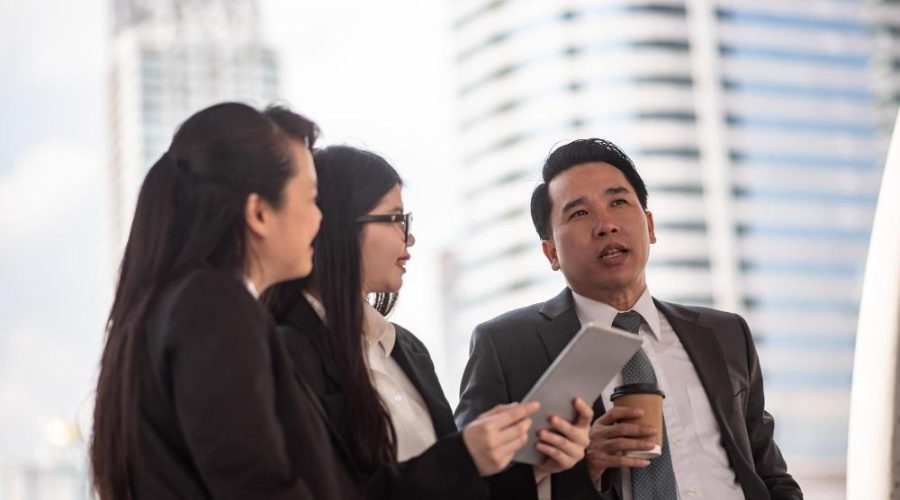 PR agency staffs working (illustration)