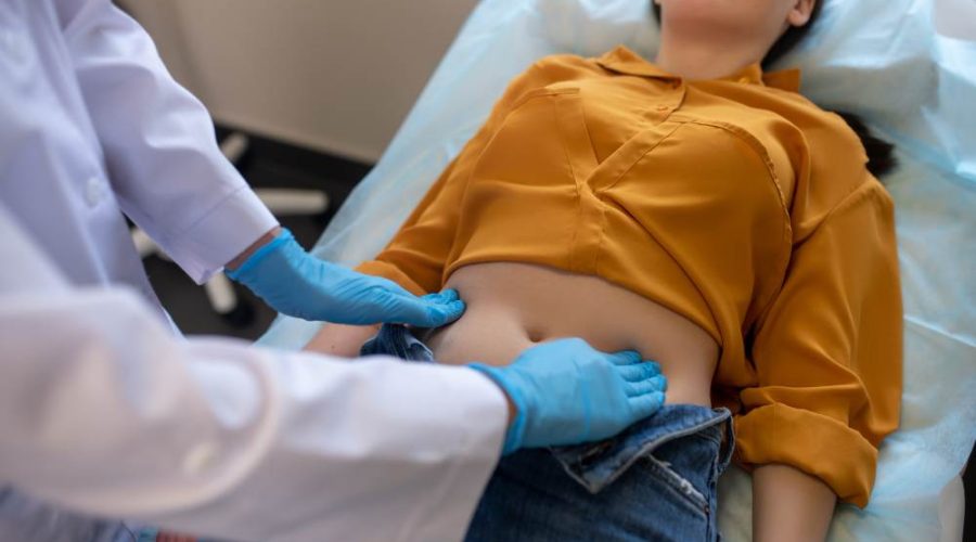 A patient is getting ready for colonoscopy