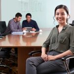 Meeting in a meeting room