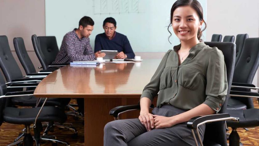 Meeting in a meeting room