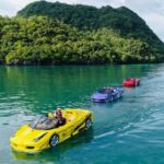 Travelling by boat in the Langkawi islands.