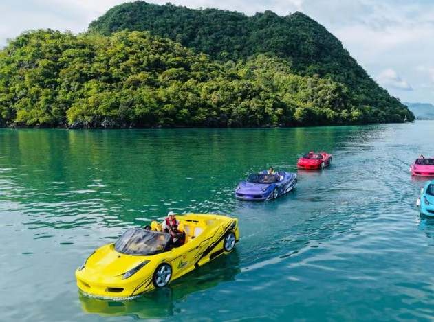 Travelling by boat in the Langkawi islands.